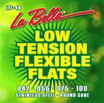 La Bella LTF-4A Low Tension Flexible Flats Bass Guitar Strings 42-100